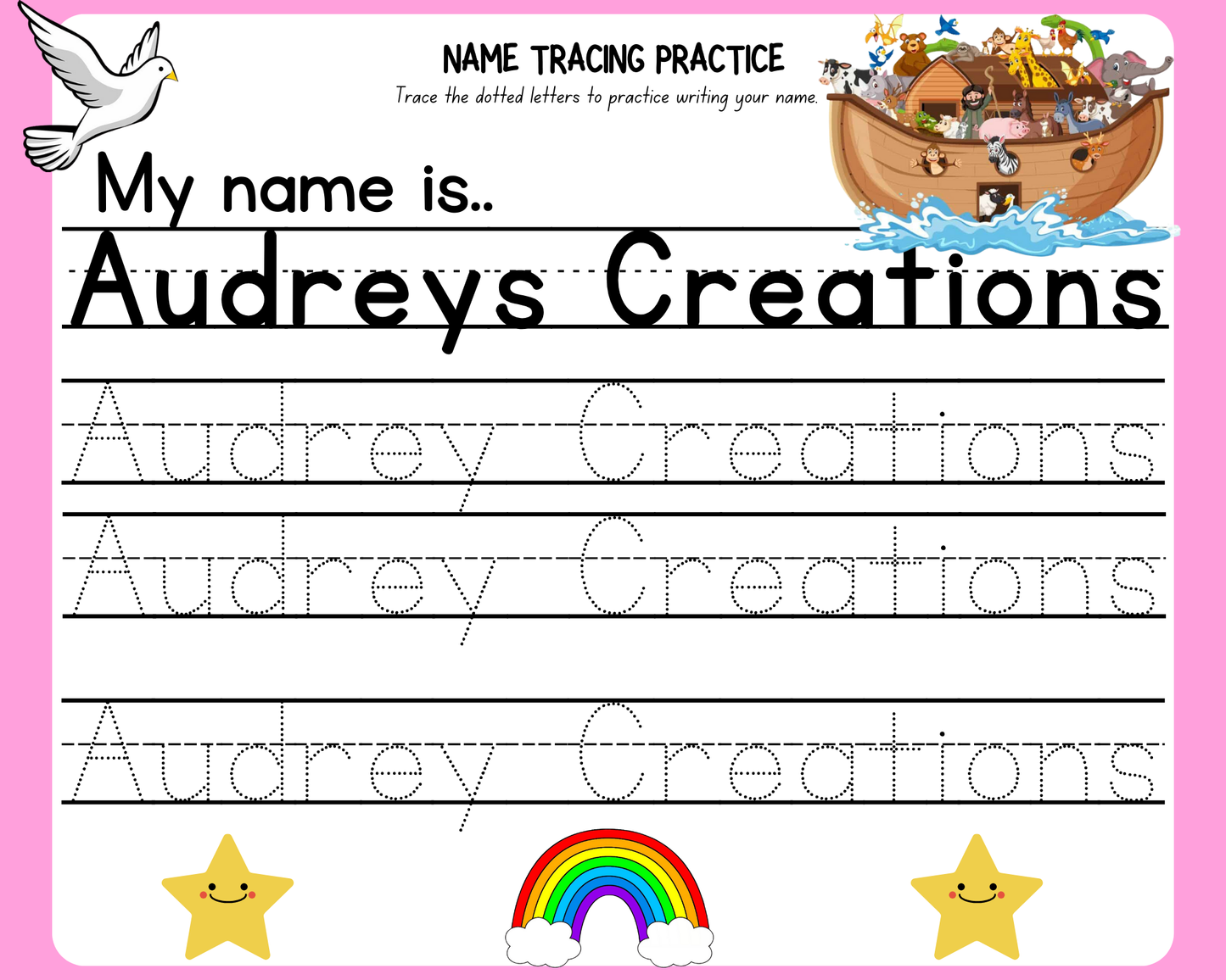 Dry Erase Learning Name Boards