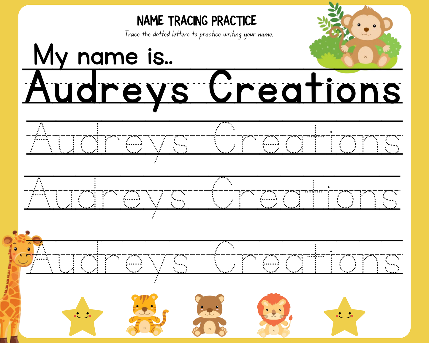 Dry Erase Learning Name Boards