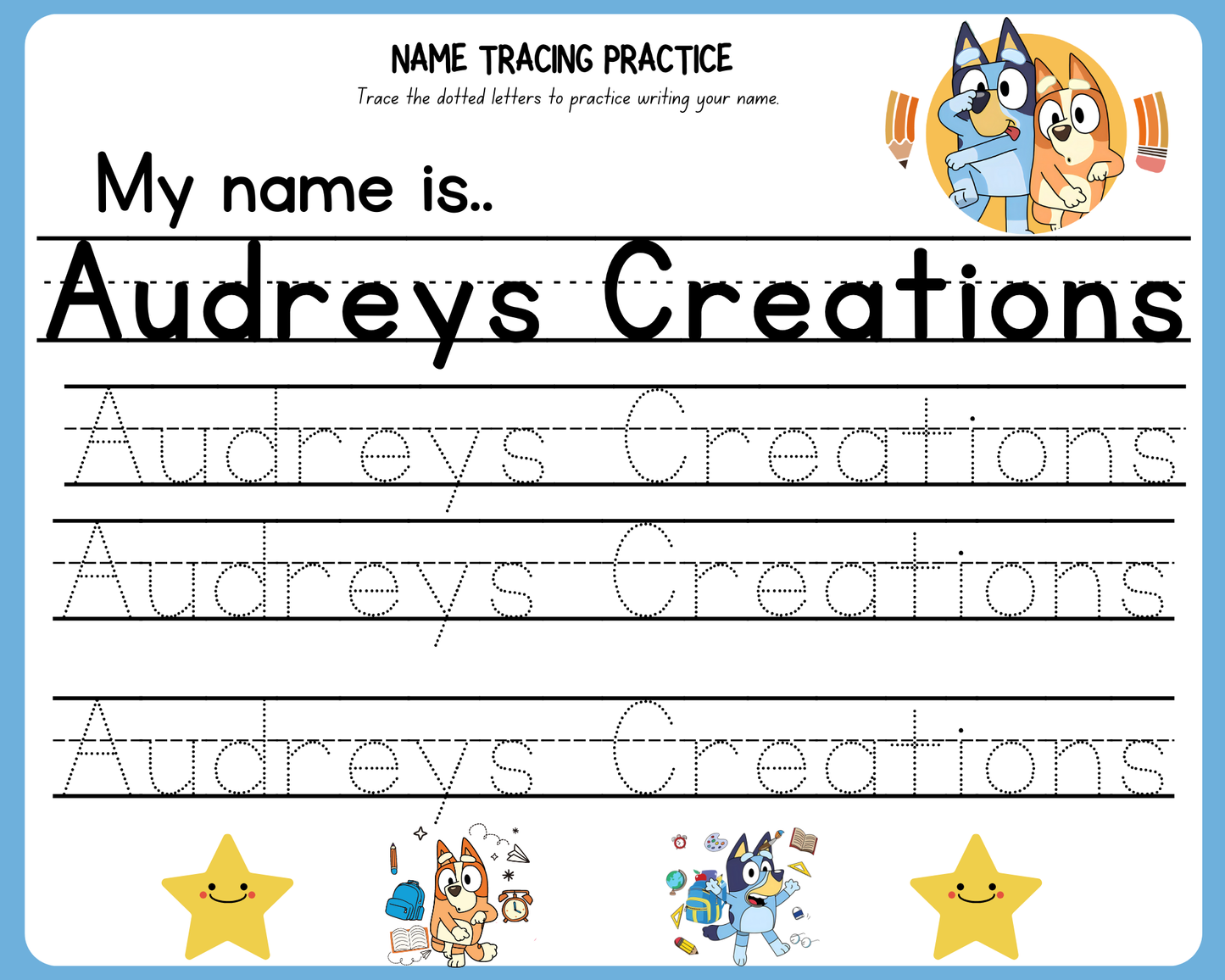 Dry Erase Learning Name Boards