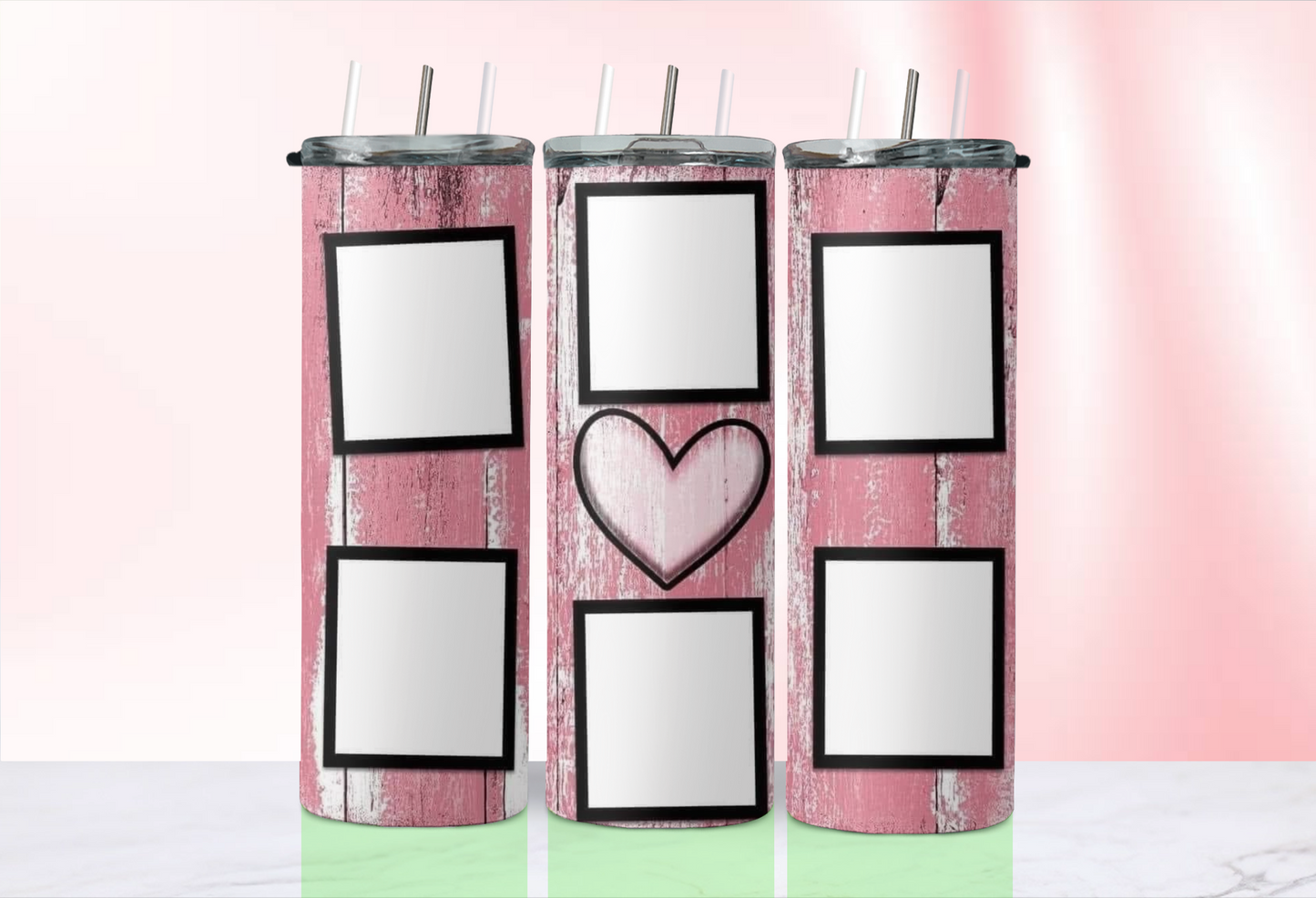 Valentine photo tumblers