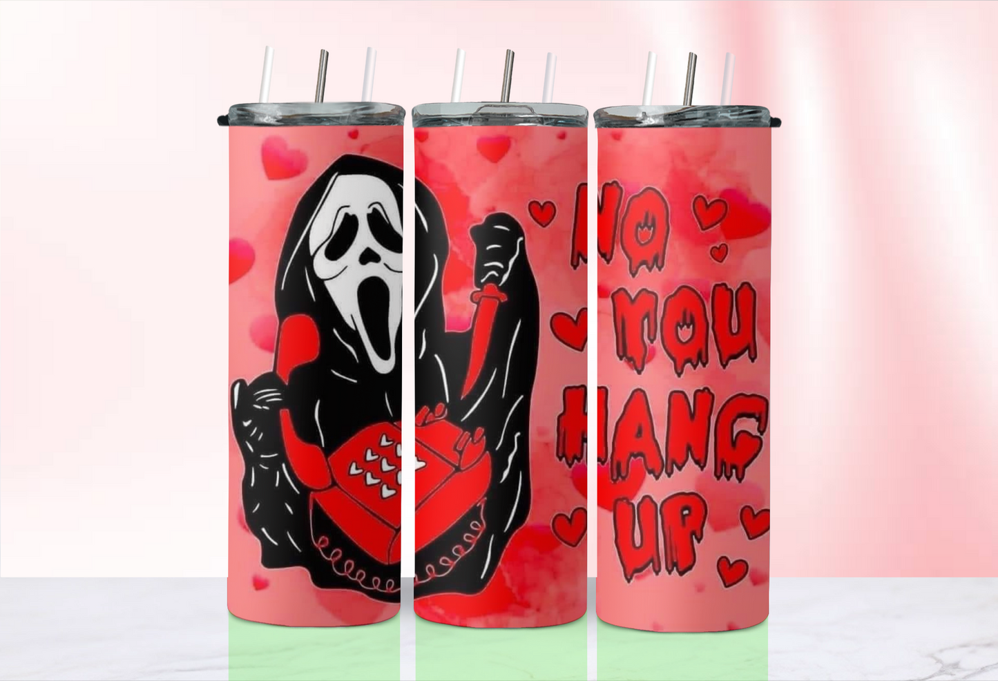 Valentine Horror tumblers