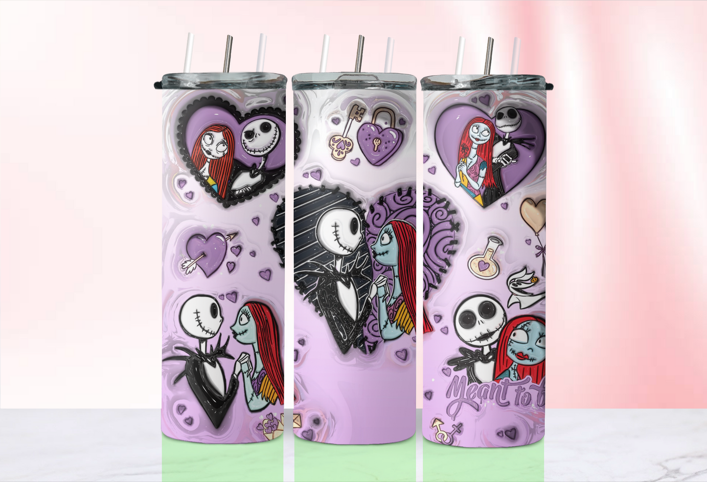 Valentine Horror tumblers