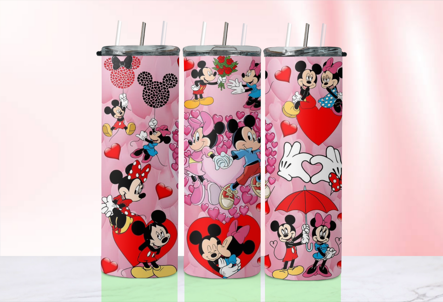 Minnie and Mickey Valentine Tumbler